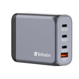 4kom.pl Ładowarka sieciowa Verbatim GaN 100W 3xUSB-C/USB-A + Adapter