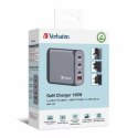 4kom.pl Ładowarka sieciowa Verbatim GaN 100W 3xUSB-C/USB-A + Adapter