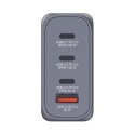 4kom.pl Ładowarka sieciowa Verbatim GaN 100W 3xUSB-C/USB-A + Adapter