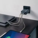 4kom.pl Ładowarka sieciowa Verbatim GaN 240W 3xUSB-C/USB-A Szara + Adapter