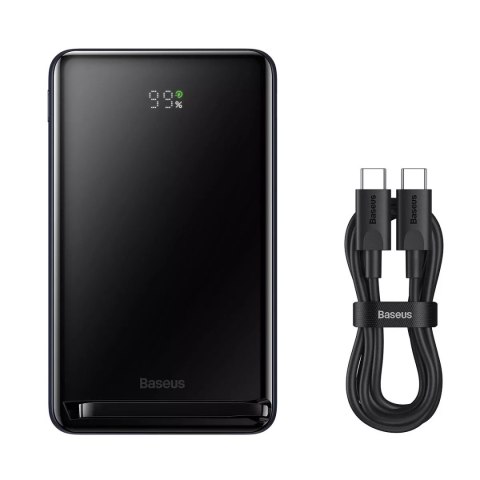 Baseus Powerbank Baseus Magnetic Bracket 10000mAh 20W z MagSafe - niebieski + kabel USB-C 60W 0.5m Baseus Powerbank Baseus Magnetic Bracket 10000mAh 20W z MagSafe - niebieski + kabel USB-C 60W 0.5m