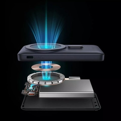Baseus Powerbank Baseus Magnetic Bracket 10000mAh 20W z MagSafe - niebieski + kabel USB-C 60W 0.5m Baseus Powerbank Baseus Magnetic Bracket 10000mAh 20W z MagSafe - niebieski + kabel USB-C 60W 0.5m