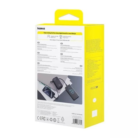 Baseus Powerbank Baseus QPow 2 20000mAh 30W 2xUSB-C Czarny Baseus Powerbank Baseus QPow 2 20000mAh 30W 2xUSB-C Czarny