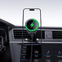 Baseus Uchwyt Baseus MagPro samochodowy z ładowarką indukcyjną Qi2.0 15W na kratkę nawiewu - Czarny