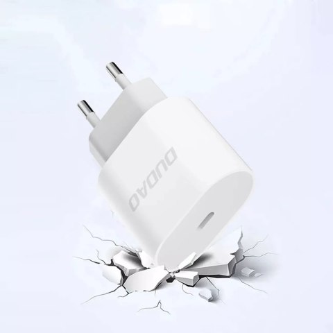 Dudao Ładowarka sieciowa Dudao 20W USB-C z kablem - Biała Dudao Ładowarka sieciowa Dudao 20W USB-C z kablem - Biała