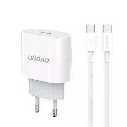 Dudao Ładowarka sieciowa Dudao 20W USB-C z kablem - Biała
