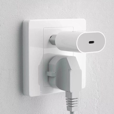 Dudao Ładowarka sieciowa Dudao 20W USB-C z kablem - Biała Dudao Ładowarka sieciowa Dudao 20W USB-C z kablem - Biała