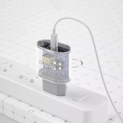 Dudao Ładowarka sieciowa Dudao 20W USB-C z kablem - Biała Dudao Ładowarka sieciowa Dudao 20W USB-C z kablem - Biała