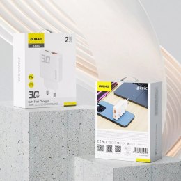 Dudao Ładowarka sieciowa GaN Dudao A30EU 30W USB-A / USB-C - Biała