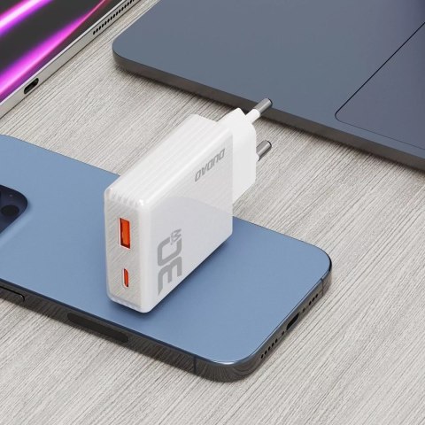 Dudao Ładowarka sieciowa GaN Dudao A30EU 30W USB-A / USB-C - Biała Dudao Ładowarka sieciowa GaN Dudao A30EU 30W USB-A / USB-C - Biała