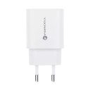 Forcell Ładowarka sieciowa FORCELL F-ENERGY Typ C + USB A PD QC4.0 3A 30W Biała