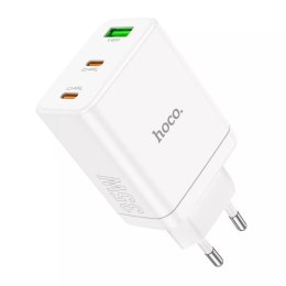 Hoco Ładowarka sieciowa HOCO 2 x Typ C + USB A PD QC3.0 3A 35W Biała