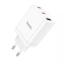 Hoco Ładowarka sieciowa HOCO 2 x Typ C + USB A PD QC3.0 3A 35W Biała