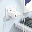 Hoco Ładowarka sieciowa HOCO 2 x Typ C + USB A PD QC3.0 3A 35W Biała