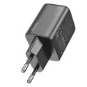 Hoco Ładowarka sieciowa HOCO 2 x Type C PD QC 45W GaN Czarna
