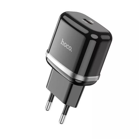 Hoco Ładowarka sieciowa HOCO Typ C 20W PD QC3.0 Czarna Hoco Ładowarka sieciowa HOCO Typ C 20W PD QC3.0 Czarna