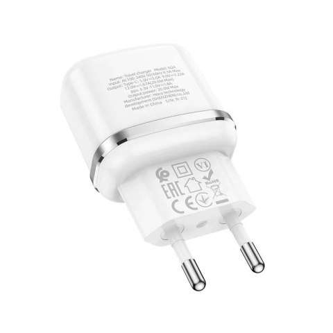 Hoco Ładowarka sieciowa HOCO Typ C PD QC3.0 20W Biała Hoco Ładowarka sieciowa HOCO Typ C PD QC3.0 20W Biała