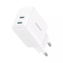 Joyroom Ładowarka Joyroom Sieciowa 2x USB-C 20W PD / QC 3.0 - Biała