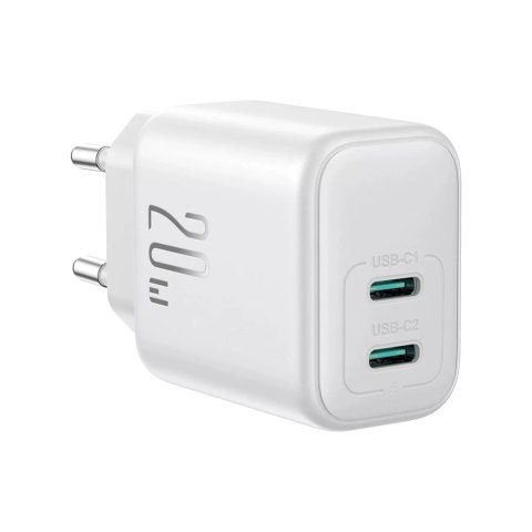 Joyroom Ładowarka Joyroom Sieciowa 2x USB-C 20W PD / QC 3.0 - Biała Joyroom Ładowarka Joyroom Sieciowa 2x USB-C 20W PD / QC 3.0 - Biała