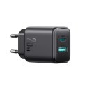 Joyroom Ładowarka Joyroom Sieciowa USB-C / USB-A 25W SFC / PPS / PD - Czarna