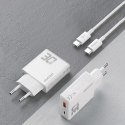 Joyroom Ładowarka sieciowa GaN Dudao A30EUT 30W USB-A / USB-C + kabel USB-C - USB-C - Biała
