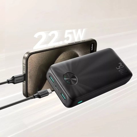 Joyroom Powerbank Joyroom 20000mAh USB-C USB-A 22.5W - Czarny Joyroom Powerbank Joyroom 20000mAh USB-C USB-A 22.5W - Czarny
