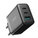 Joyroom Szybka ładowarka Joyroom 2x USB-C USB-A 32W - Czarna