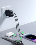 Joyroom Szybka ładowarka Joyroom 2x USB-C USB-A 32W - Czarna