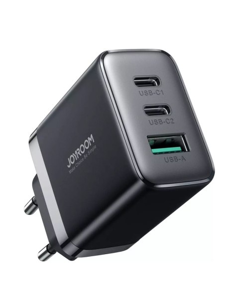 Joyroom Szybka ładowarka Joyroom 2x USB-C USB-A 32W - Czarna Joyroom Szybka ładowarka Joyroom 2x USB-C USB-A 32W - Czarna