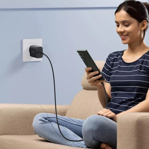 Joyroom Szybka ładowarka Joyroom do 25W + Kabel USB-C / USB-C 1m - Czarna Joyroom Szybka ładowarka Joyroom do 25W + Kabel USB-C / USB-C 1m - Czarna