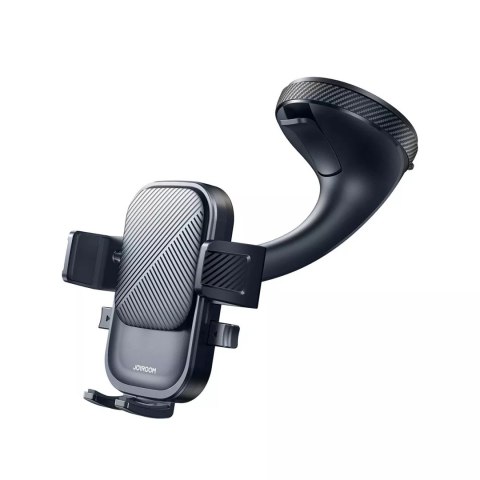 Joyroom Uchwyt samochodowy Joyroom zaciskowy na telefon na szybę - czarny Joyroom Uchwyt samochodowy Joyroom zaciskowy na telefon na szybę - czarny