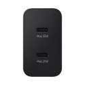 Samsung Ładowarka Samsung Power Adapter Duo Sieciowa 2x USB-C 50W - Czarna