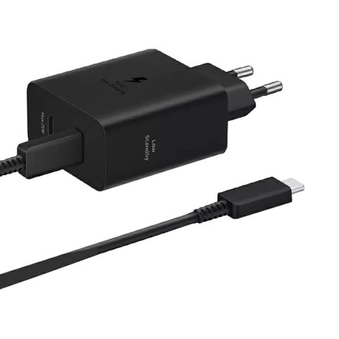 Samsung Ładowarka Samsung Power Adapter Duo Sieciowa 2x USB-C 50W - Czarna Samsung Ładowarka Samsung Power Adapter Duo Sieciowa 2x USB-C 50W - Czarna