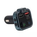 4kom.pl Ecobox FM Transmiter Bluetooth 2xUSB + Typ-C 2.4A 20W Czarny