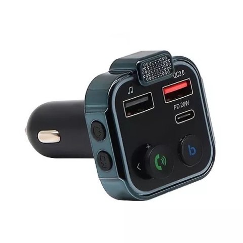 4kom.pl Ecobox FM Transmiter Bluetooth 2xUSB + Typ-C 2.4A 20W Czarny 4kom.pl Ecobox FM Transmiter Bluetooth 2xUSB + Typ-C 2.4A 20W Czarny