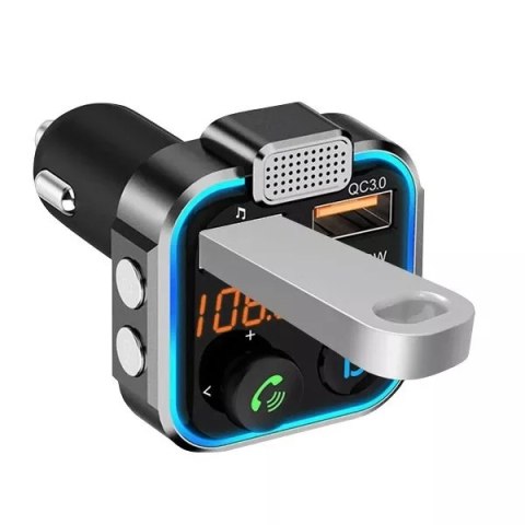 4kom.pl Ecobox FM Transmiter Bluetooth 2xUSB + Typ-C 2.4A 20W Czarny 4kom.pl Ecobox FM Transmiter Bluetooth 2xUSB + Typ-C 2.4A 20W Czarny
