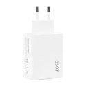 4kom.pl Ecobox Ładowarka Sieciowa USB + 2xTyp-C 65W PD + PPS Biała