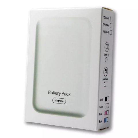 4kom.pl Ecobox Power Bank Bezprzewodowy MagSafe Biały 10000 mAh 4kom.pl Ecobox Power Bank Bezprzewodowy MagSafe Biały 10000 mAh