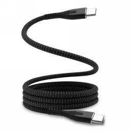 4kom.pl Kabel Statik MagStack Pro USB-C do USB-C 1m, PD 100W, magnetyczny, czarny