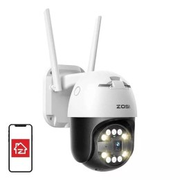 4kom.pl Kamera zewnętrzna IP ZOSI C296 WiFi 5MP Pan Tilt IP66 + karta microSD 32GB