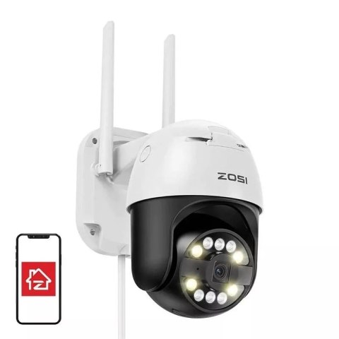 4kom.pl Kamera zewnętrzna IP ZOSI C296 WiFi 8MP dual Pan Tilt IP66 + karta microSD 32GB