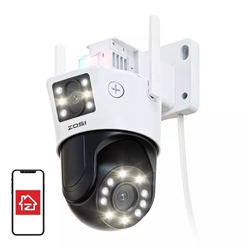 4kom.pl Kamera zewnętrzna IP ZOSI C298 WiFi 6MP dual Pan Tilt IP66 4kom.pl Kamera zewnętrzna IP ZOSI C298 WiFi 6MP dual Pan Tilt IP66