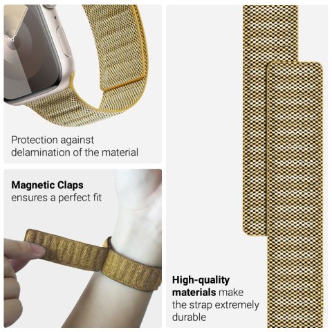 Crong Melange - Pasek magnetyczny do Apple Watch 38/40/41/42 mm (żółty melanż) Crong Melange - Pasek magnetyczny do Apple Watch 38/40/41/42 mm (żółty melanż)