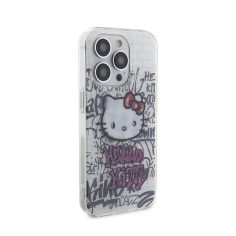 Hello Kitty IML Kitty On Bricks Graffiti - Etui iPhone 13 Pro Max (biały) Hello Kitty IML Kitty On Bricks Graffiti - Etui iPhone 13 Pro Max (biały)
