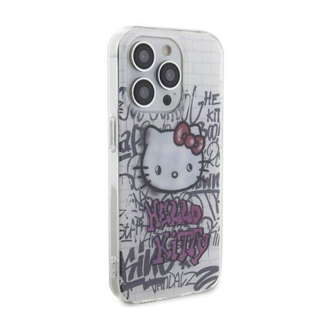 Hello Kitty IML Kitty On Bricks Graffiti - Etui iPhone 15 Pro Max (biały) Hello Kitty IML Kitty On Bricks Graffiti - Etui iPhone 15 Pro Max (biały)