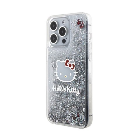 Hello Kitty Liquid Glitter Charms Kitty Head - Etui iPhone 15 Pro Max (srebrny) Hello Kitty Liquid Glitter Charms Kitty Head - Etui iPhone 15 Pro Max (srebrny)