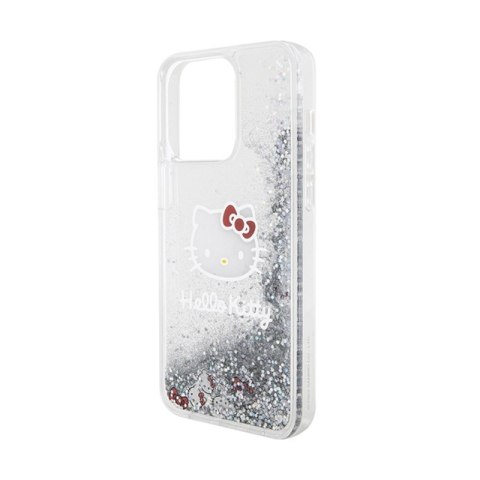 Hello Kitty Liquid Glitter Charms Kitty Head - Etui iPhone 15 Pro Max (srebrny) Hello Kitty Liquid Glitter Charms Kitty Head - Etui iPhone 15 Pro Max (srebrny)