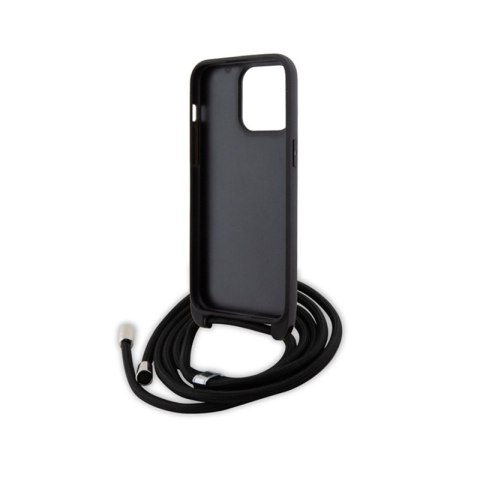 Karl Lagerfeld Crossbody Saffiano Metal Pin Karl & Choupette - Etui iPhone 15 Pro Max (czarny) Karl Lagerfeld Crossbody Saffiano Metal Pin Karl & Choupette - Etui iPhone 15 Pro Max (czarny)