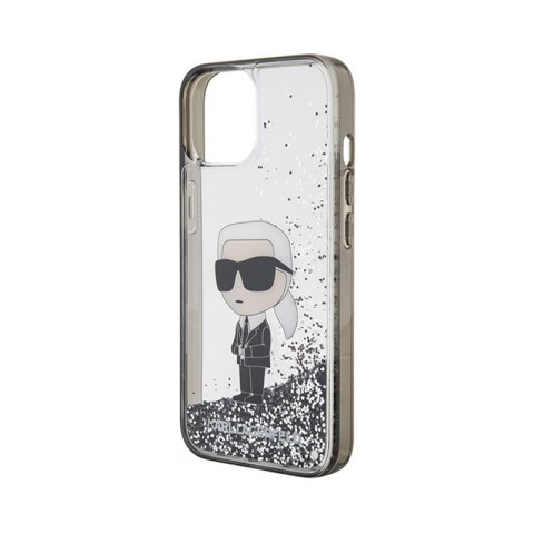 Karl Lagerfeld Liquid Glitter Ikonik - Etui iPhone 15 (przezroczysty) Karl Lagerfeld Liquid Glitter Ikonik - Etui iPhone 15 (przezroczysty)