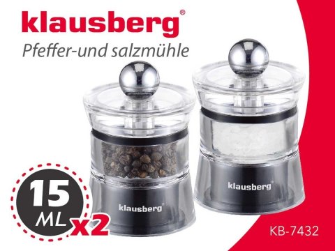 KLAUSBERG ZESTAW MŁYNKÓW DO PIEPRZU I SOLI KLAUSBERG KB-7432 KLAUSBERG ZESTAW MŁYNKÓW DO PIEPRZU I SOLI KLAUSBERG KB-7432